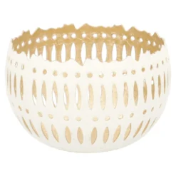 Windlicht Design, beige, 10 x 7 cm